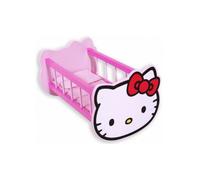 Berceau Rose En Bois Hello Kitty 44,5x29x25cm - Pour Poupon Et Poupee - Accessoire
