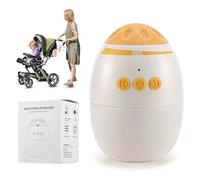 Berceur rechargeable Bluetooth pour poussette avec bruit blanc & musique - Minuteur auto 45 min, harnais de sécurité, aide-sommeil bébé pour nacelle, compatible avec Rockit