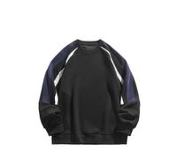 BERCIELY Sweat Homme Jeunesse Classique Tendance Pullover Coupe Régulière Mode Urbain Sportshirt Leichte Komfortabel Décontractée Manches Longues Tops B-Black 5XL
