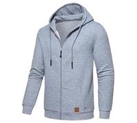 BERCIELY Sweat Homme Lumière Confortable Casual Sweat-Shirt À Manches Longues Jeunesse Classique Tendance Sweat-Shirtveste Mode Sport All-Match Pullover H-Light Grey L