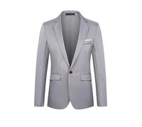 BERCIELY Veste De Costume Hommes Affaires Travail Décontractée Blazer Coupe Régulière Léger Mode Avec Poche Vestes Transition D-Grey M