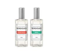 BERDOUES - Lot de 2 - Eau de Cologne Orange Basilic + Eau de Cologne Néroli, Parfums femme hespéridés et floraux - 98% naturel, rechargeable, fabriqué en France, Vaporisateur 125ml