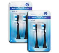 Berdsen B5 Lot de 4 brossettes à dents soniques, compatibles avec Sonica B5, brosses à dents et accessoires, noires