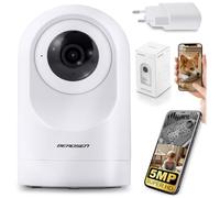 Berdsen Babyphone avec Caméra WiFi IP Caméra 5MP Tuya - Angle de Vue 109° Orientable 355°/60° - Mode Nuit, Détection de Mouvement, Audio Bidirectionnel, MicroSD