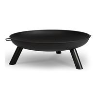 Berdsen – Brasero de jardin 80 cm – Acier peint, poignées pratiques, résistant jusqu'à 600℃ – Noir