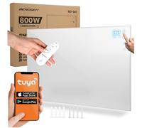Berdsen Chauffage infrarouge, 800 W, WiFi, avec plaque chauffante, contrôle par application, économe en énergie, protection contre la surchauffe, chauffage infrarouge, blanc