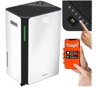 Berdsen Déshumidificateur électrique - 20 l/24 h - Contrôle par application WiFi LED - Purification de l'air silencieuse et économe en énergie - Blanc