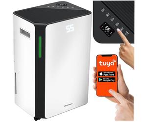 Berdsen Déshumidificateur électrique - 20 l/24 h - Contrôle par application WiFi LED - Purification de l'air silencieuse et économe en énergie - Blanc