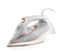 Berdsen Fer à repasser à vapeur, 3000 W, 10 en 1, avec semelle en céramique, réservoir d'eau de 360 ml, double effet pressing, blanc