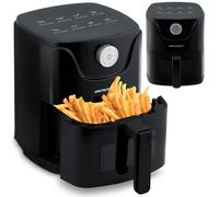 Berdsen Friteuse à air chaud, avec fenêtre de visualisation, sans huile, 1000 W, 2,5 l, 8 programmes, noire