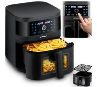Berdsen Friteuse à air chaud, taille XXL, 8 l, avec fenêtre de visualisation et écran tactile, 1700 W, 12 programmes, saine, sans matière grasse