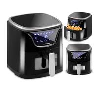 Berdsen Friteuse sans graisse airfryer 5l friteuse 1500W noir argent