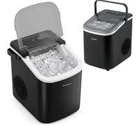 Berdsen Machine à glaçons 12 kg/24 h - 9 glaçons en 6 à 8 minutes - Machine à glaçons avec 2 tailles S et L - Compacte pour cocktails, boissons et boissons - Auto-nettoyante - Noir