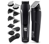 Berdsen Tondeuse à cheveux professionnelle 6 en 1 pour homme - Tondeuse à barbe électrique - Rasoir pour le corps - Tondeuse nez - 5 têtes interchangeables et 5 embouts - Noir