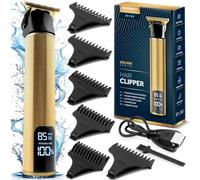 Berdsen Tondeuse à cheveux professionnelle pour homme - Tondeuse à barbe électrique - 6 embouts - 1 à 9 mm - Or