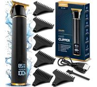 Berdsen Tondeuse à cheveux professionnelle pour homme - Tondeuse à barbe électrique - 6 embouts - 1 à 9 mm - Noir