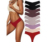 BeReady Lot de 9 strings pour femme - Sans couture - Sous-vêtements sexy pour femme - Lingerie Thong Panties - Plusieurs - S-XL, C-9, L