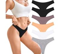 BeReady Tanga Coton Femme String Ficelle Sexy Chic Culotte Stretch sous Vetements Feminins String Invisible Slip Taille Basse Lot de 6
