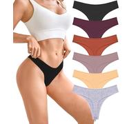 BeReady Tanga Coton Femme String Ficelle Sexy Chic Culotte Stretch sous Vetements Feminins String Invisible Slip Taille Basse Lot de 6