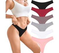 BeReady Tanga Coton Femme String Ficelle Sexy Chic Culotte Stretch sous Vetements Feminins String Invisible Slip Taille Basse Lot de 6