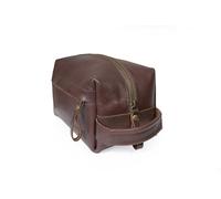 BEREBASO Trousse de toilette unisexe - Organiseur de maquillage en cuir pleine fleur de qualité supérieure avec fermeture éclair YKK - Trousse de maquillage spacieuse pour les voyages, les articles de