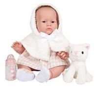 Berenguer - All-Vinyl Baby Doll. Dressed in a White and Pink 3 piece outfitit. REAL GIRL! - G