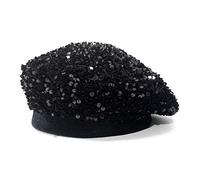 Béret à paillettes pour femme - Style français brillant - Style français, Noir , L
