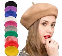 Béret basque - Femme - Blanc - 100% laine - Taille unique - Style parisien Taille unique