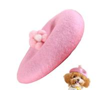Béret basque pour chiens et chats - Réglable pour petites races de 5 à 15 kg - Accessoire de costume mignon pour chatons, chiots, vacances, Thanksgiving, Noël, hiver, soirées photo
