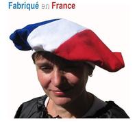 Béret Basque tricolore - France - Accessoire de mode pour supporters et Conscrits
