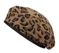 Béret Chapeaux pour Femmes Imprimé Léopard Printemps Automne Béret Étudiant Peintre Chapeau Hiver Chapeau Bonnet