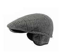 Béret Classique pour Homme Style Rétro avec Thermique des Oreilles pour Saisons Automne et Hiver (1-Dark Gray, L)