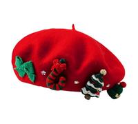Béret de Noël | Couvre-chef de vacances d'hiver, béret de Noël d'hiver, pour photographie de voyage, rendez-vous galant, femme, adolescente, fille, petite amie, étudiante