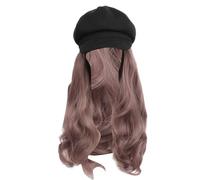 Béret décontracté avec postiche Extensions de cheveux longues pour Cosplay Streetwear Newsies Accessoires de cheveux bouclés