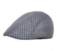 Béret d'été plat avec design en maille pour la respirabilité, léger, unisexe, convient pour les occasions extérieures (56-58 gris foncé)