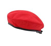 Béret en laine de couleur unie pour enfants Printemps/été respirant Petit chapeau de peintre Mode Newsboy Chapeau Tricot, Rouge, Taille unique