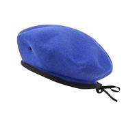Béret en laine de couleur unie pour enfants Printemps/été respirant Petit chapeau de peintre Mode Newsboy Chapeau Tricot, bleu, Taille unique