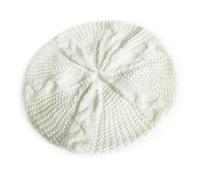 Béret en laine tricotée pour femme - Bonnet en crochet - Bonnet d'hiver - Bonnet de ski tricoté - Chapeau Mime pour homme, blanc, Taille unique