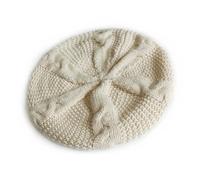 Béret en laine tricotée pour femme - Bonnet en crochet - Bonnet d'hiver - Bonnet de ski tricoté - Chapeau Mime pour homme, beige, Taille unique