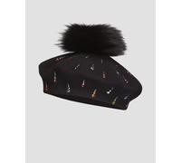 Béret En Laine William Sharp Wb60-rainbow-mixsf-dyed-black