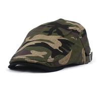 Béret Homme Femmes Camouflage Journal Vendeur Casquettes Hommes Coton Chapeau Plat Femmes Peintre Béret Chapeaux 55-62Cmadjustable Style2