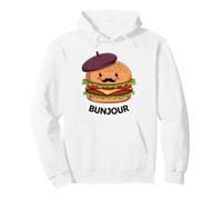 Béret Kawaii Burger Français Moustache Bonjour Sweat à Capuche