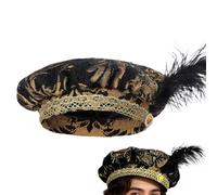 Béret médiéval - 1 x chapeau Renaissance pour homme, chapeau de costume de renaissance vintage, chapeau de déguisement pour adulte | Pour fête de Noël, festival, célébration, carnaval, défilé, photo