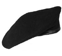 Mil-Tec Béret Militaire BW 100% laine Noir Taille 56 Mixte