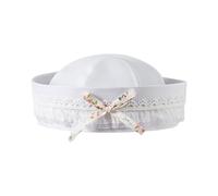 Béret papillon chapeau d'hôtesse chapeau d'extérieur décontracté mode béret femme adulte accessoires de costume, blanc