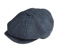 Béret Peaky Blinders en laine de tweed - Bleu - XX-Large
