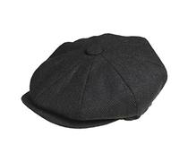 Béret Peaky Blinders en molleton laine - Noir - Small