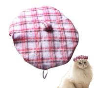 Béret pour Chat, Chapeau Décoratif pour Chaton, Béret pour Chiot avec Sangle Réglable, Bonnet d'artiste Français Rétro pour Les Chiens Et Les Chatons, l'anniversaire Et La Promenade