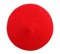 Béret pour Chien et Chat Rouge en Laine, Style Artiste Français | Léger, Confortable et Facile à Retirer, pour Promenade Quotidienne, Anniversaire et Noël