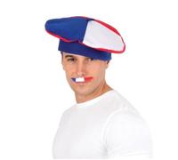 Béret - PTIT CLOWN - Tricolore Bleu-Blanc-Rouge - Feutrine - Taille unique - Adulte Taille unique
